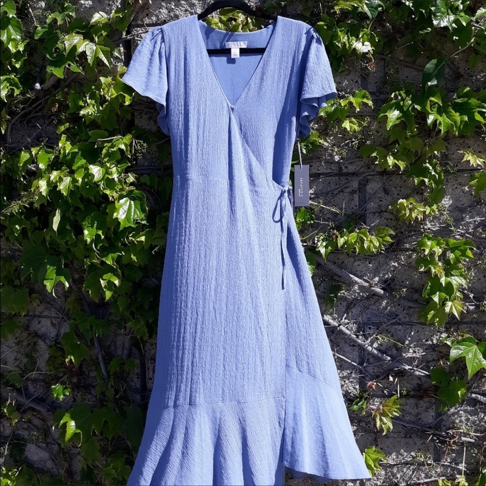 Nordstrom Signature Flutter sleeve Wrap  Dress
